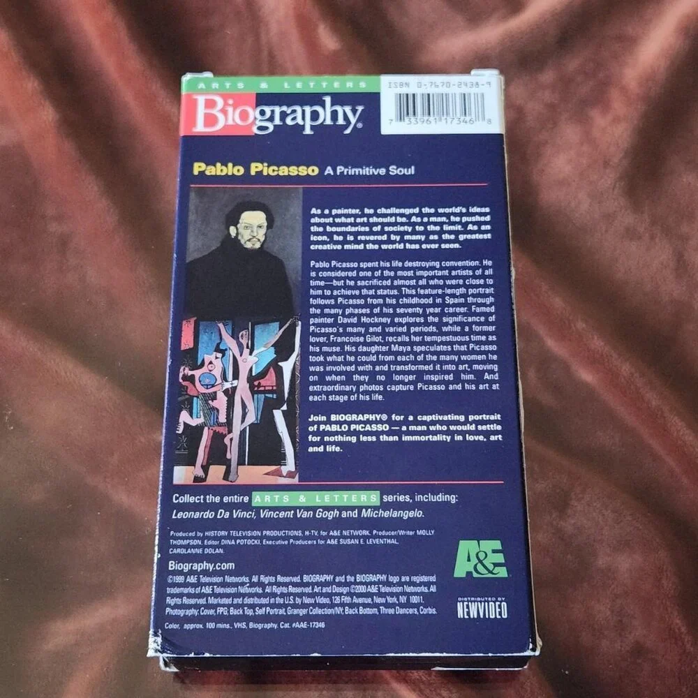 A&E's Biography Series - Pablo Picasso: A Primitive Soul VHS tape. (2000)